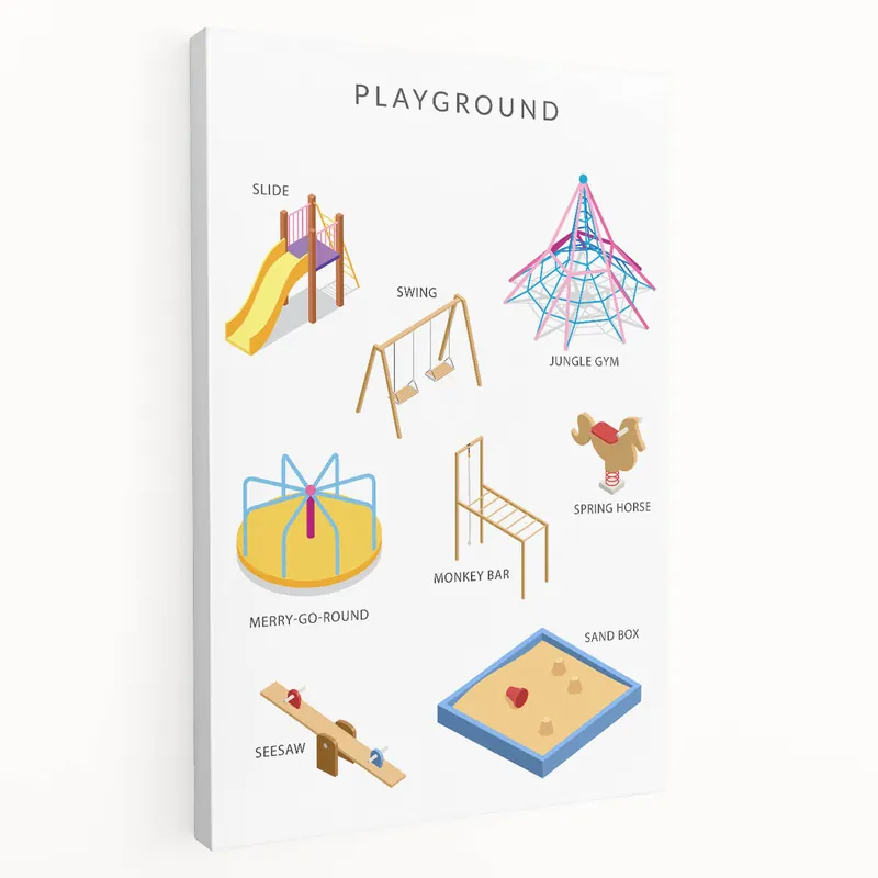Seasonal Sale Playground Equipment Educational Wall Art - Kids' Learning Poster