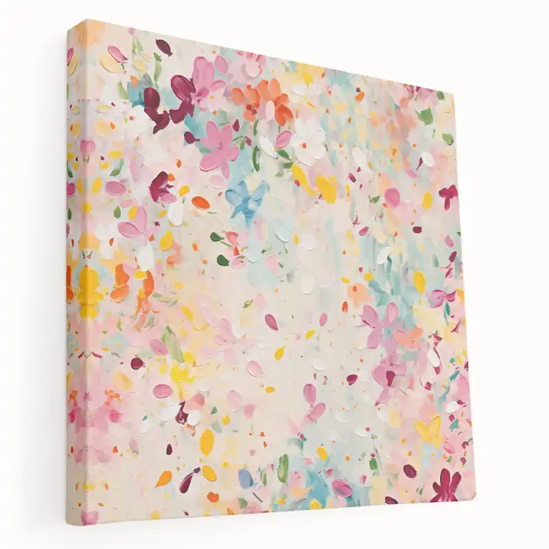 Today Only Colorful Floral Abstract Wall Art – Modern Canvas for Living Room