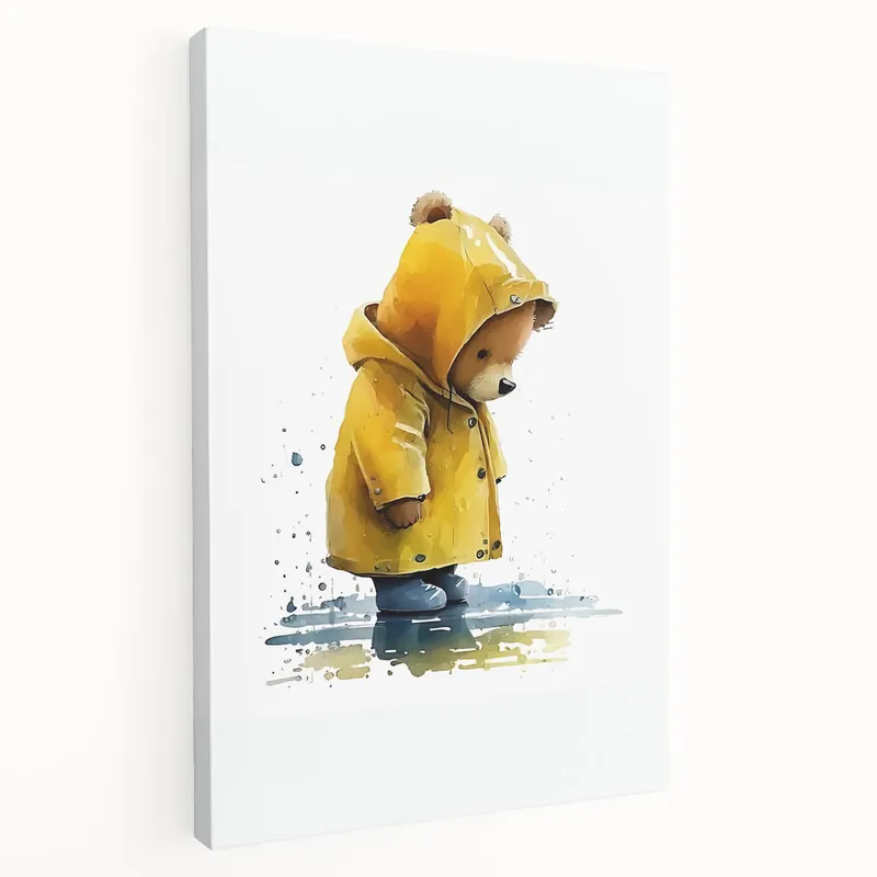 Rainy Day Teddy Boys Room Wall Art – Kids Wall Art Prints Bargain