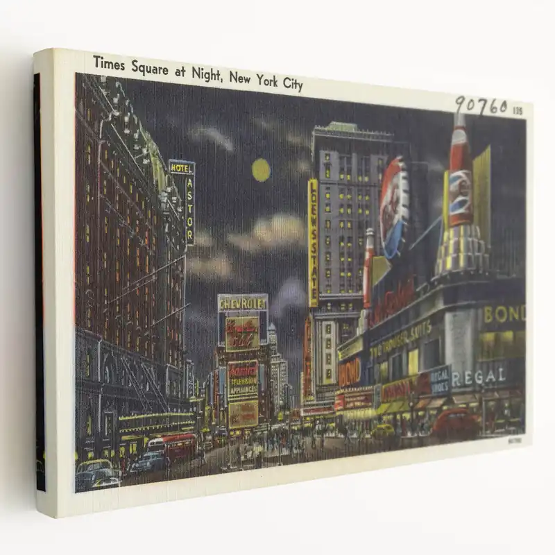 Times Square at Night Poster – Vintage New York City Art Super Sale