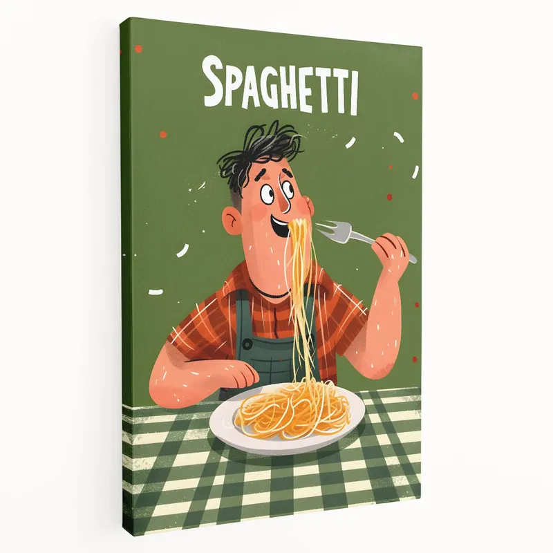 Playful Spaghetti Lover Wall Art – Fun Kitchen Wall Decor Wholesale