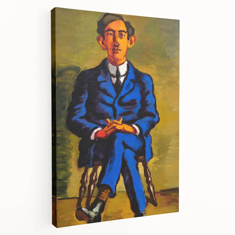 Don’t Miss Out Bold Portrait of Poet Wall Art - Modern Art Print by Lundstrøm