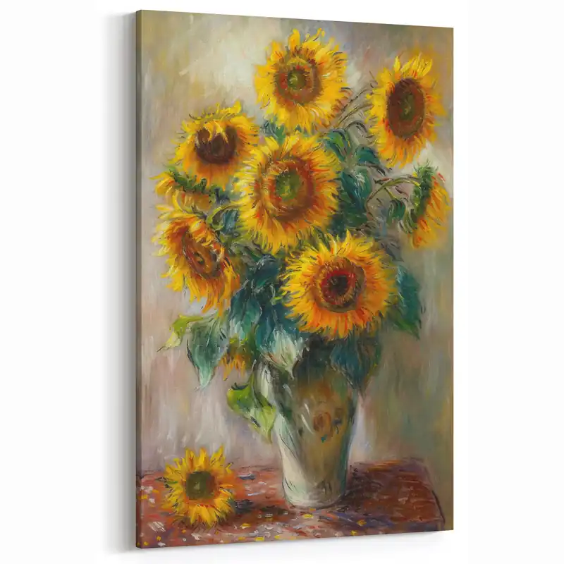 Weekend Sale Vibrant Sunflower Art - Colorful Floral Canvas for Modern Decor