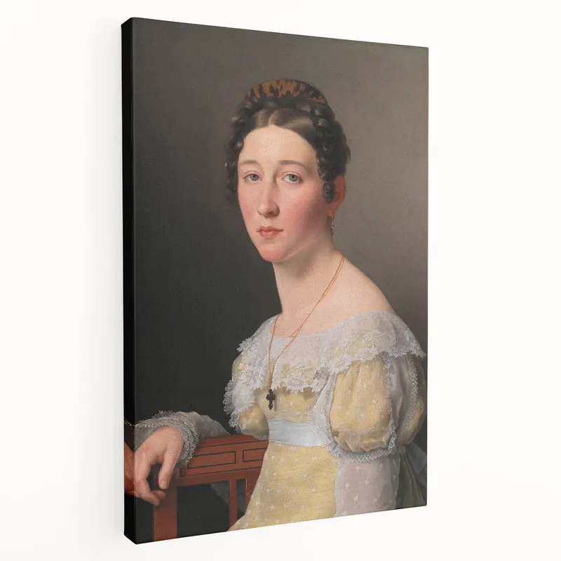 In Demand Romanticism Art: Portrait of Emilie Massmann by Eckersberg - Canvas Print