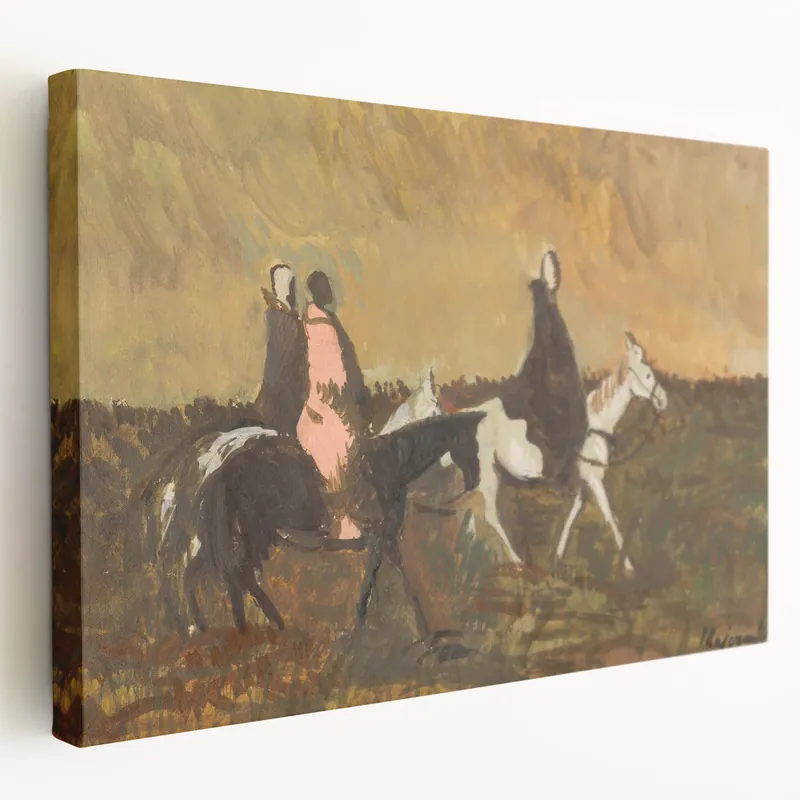 Money Back Guarantee Expressionist Landscape - Three Riders | Modern Expressionism Wall Art