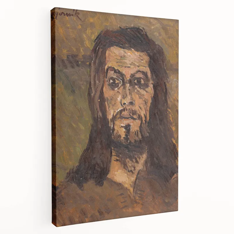 Expressionist Art: The Head of Saint John | Majerník Spiritual Portrait Holiday Sale