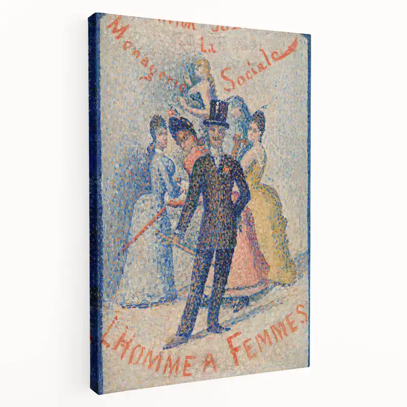 Impressionist Social Scene - The Ladies’ Man by Georges Seurat Print Crafted