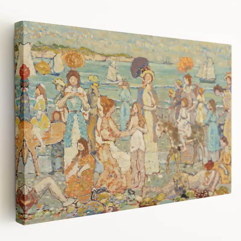 The Beach No. 3: Maurice Prendergast's Vibrant Post-Impressionist Art Flash Sale
