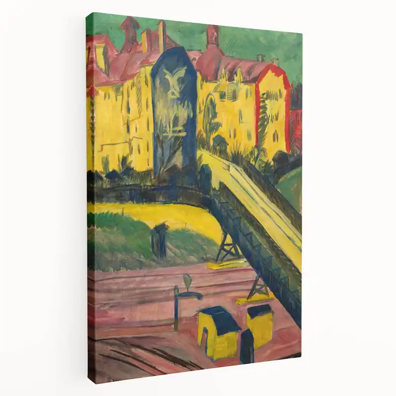 Limited Offer Expressionist Art: View from the Window by Kirchner Canvas Print