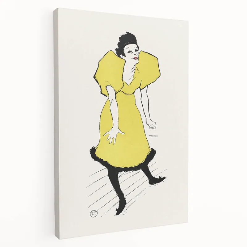 Free Delivery Toulouse-Lautrec Wall Art - Polaire on Stage in Yellow Dress