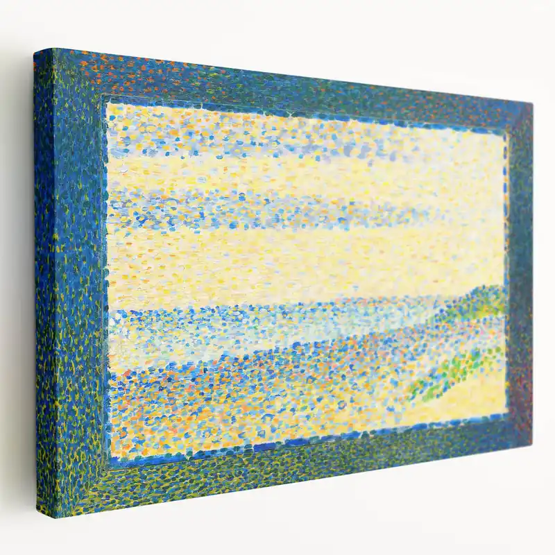 Secure Checkout Pointillist Seascape Wall Art - Georges Seurat's Gravelines Scene