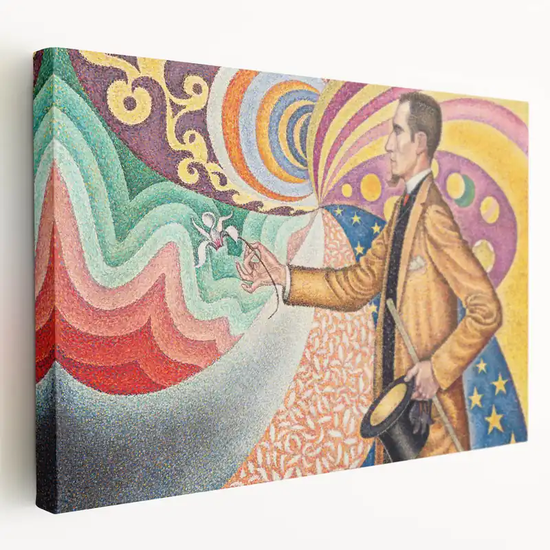 Modern Wall Art - Abstract Portrait with Vibrant Colors - Contemporary Art Fresh Stock