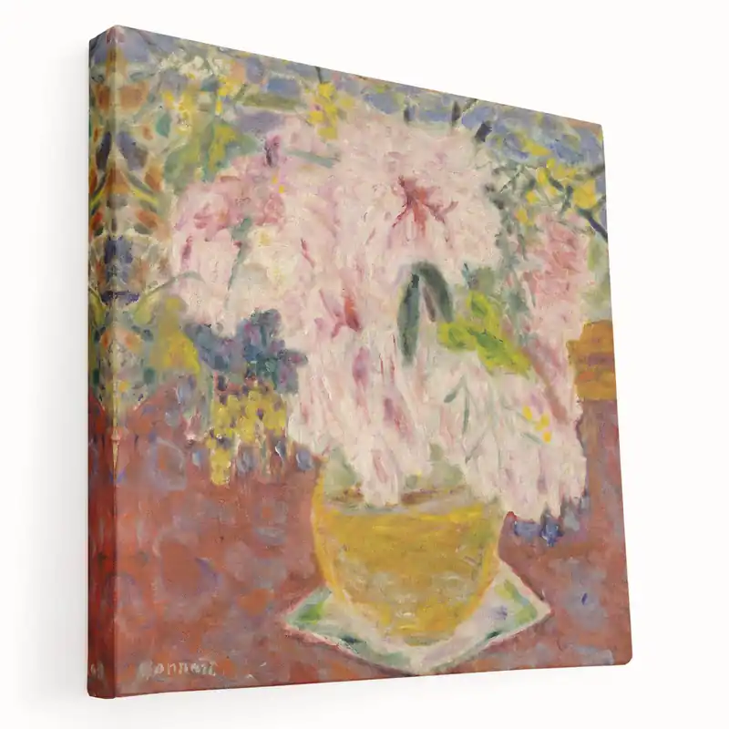 Modern Wall Art - Pink Floral Bouquet with Impressionist Brushstrokes Deal