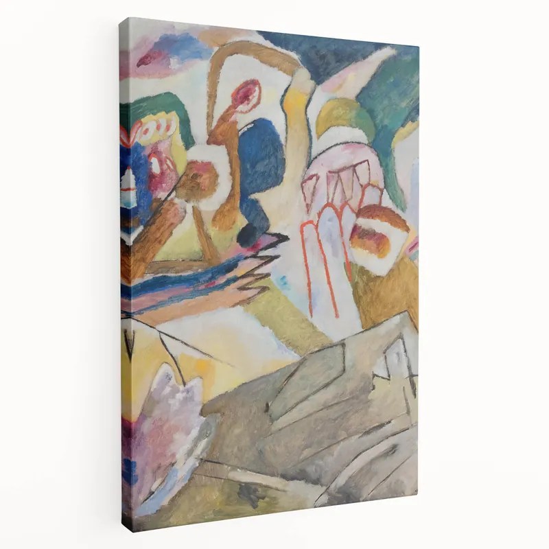 Worldwide Shipping Modern Wall Art - Abstract Expressionist Composition with Bold Colors