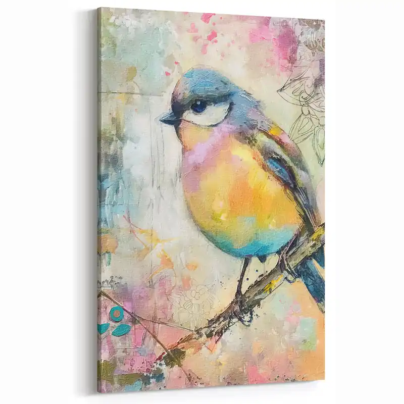 Vibrant Bird Animal Wall Art - Wildlife Painting for Home Decor Next Day Delivery