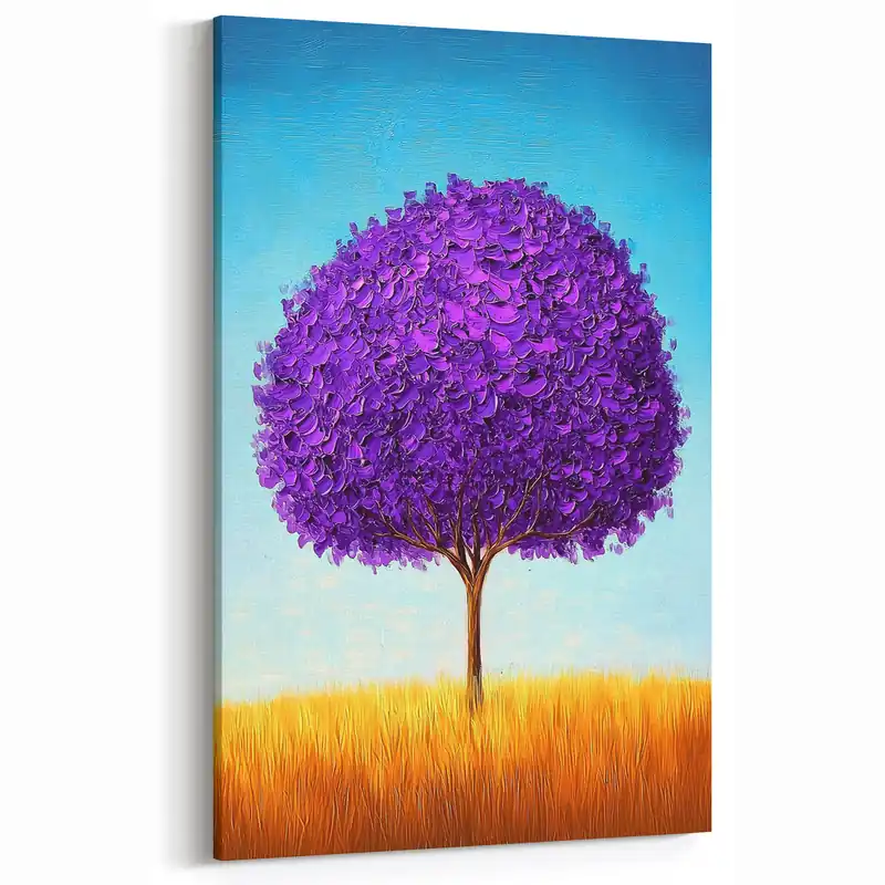 Editor’s Pick Purple Majesty - Vibrant Abstract Nature Landscape Art