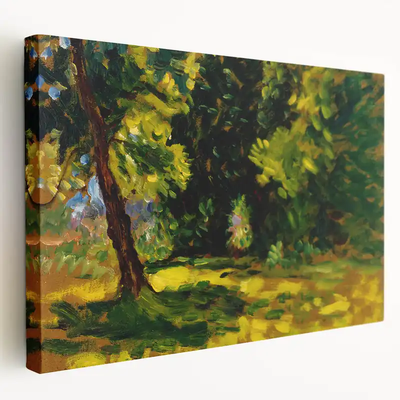 Impressionist Nature Wall Art - Finch's Bushes Landscape, Framed Print Factory Price