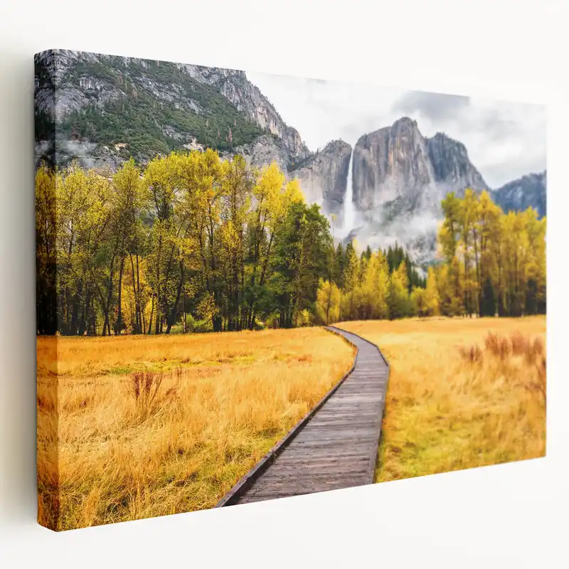 Buy Online Yosemite National Park Wall Art – Bridalveil Falls Autumn Scenic Print
