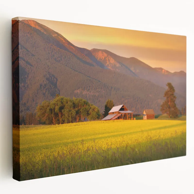 Limited Edition Montana Canvas Prints - Framed Montana Landscapes of Golden Fields