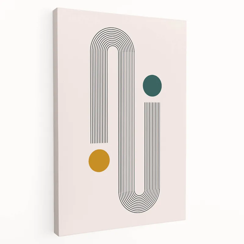 Modern Bohemian Wall Art - Geometric Boho Decor Canvas with Minimalist Design Must Have