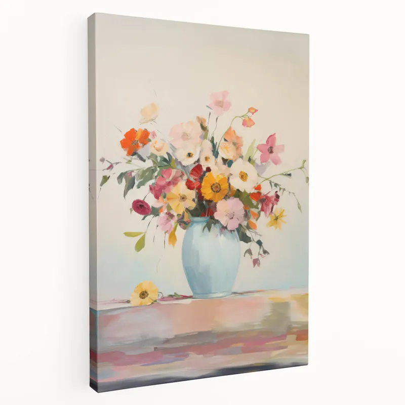 Electric Floral Wall Art: Vibrant Flower Bouquet in Modern Electric Decor Holiday Sale