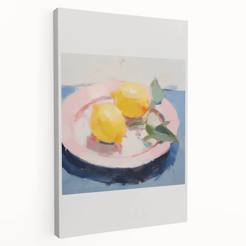 Viral Electric Wall Art | Vibrant Lemon Still Life Modern Electric Art Canvas