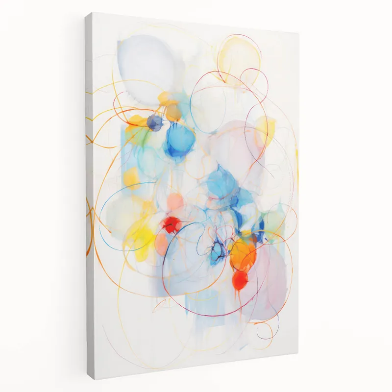 Vibrant Electric Abstract Swirls Canvas – Modern Dynamic Art Print Trending