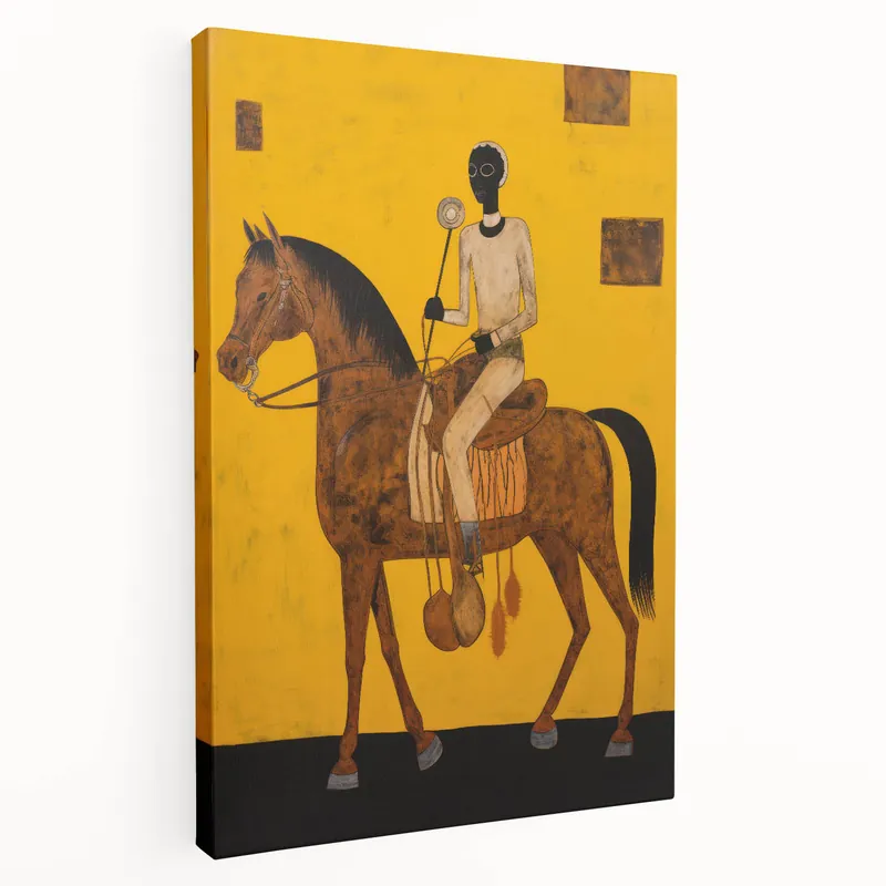 Best Choice Electric Rider Art - Bold Abstract Electric Painting - Yellow Canvas