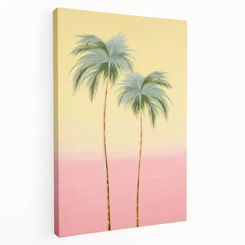 Super Sale Minimalist Electric Palm Tree Art – Vibrant Electric Wall Canvas Decor