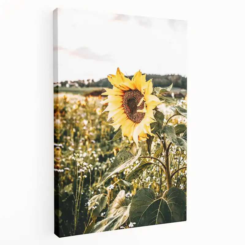 Money Back Guarantee Farmhouse Wall Art | Rustic Sunflower Bloom | Country Vintage Decor Print