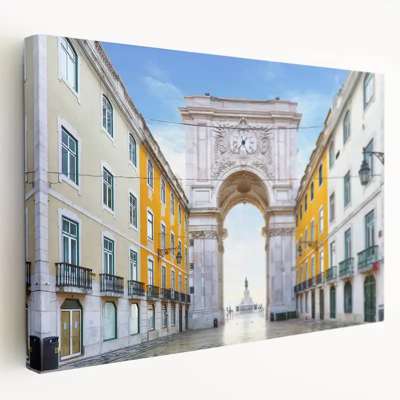 While Supplies Last Scenic Lisbon Artwork - Rua Augusta Arch and Praça do Comércio View