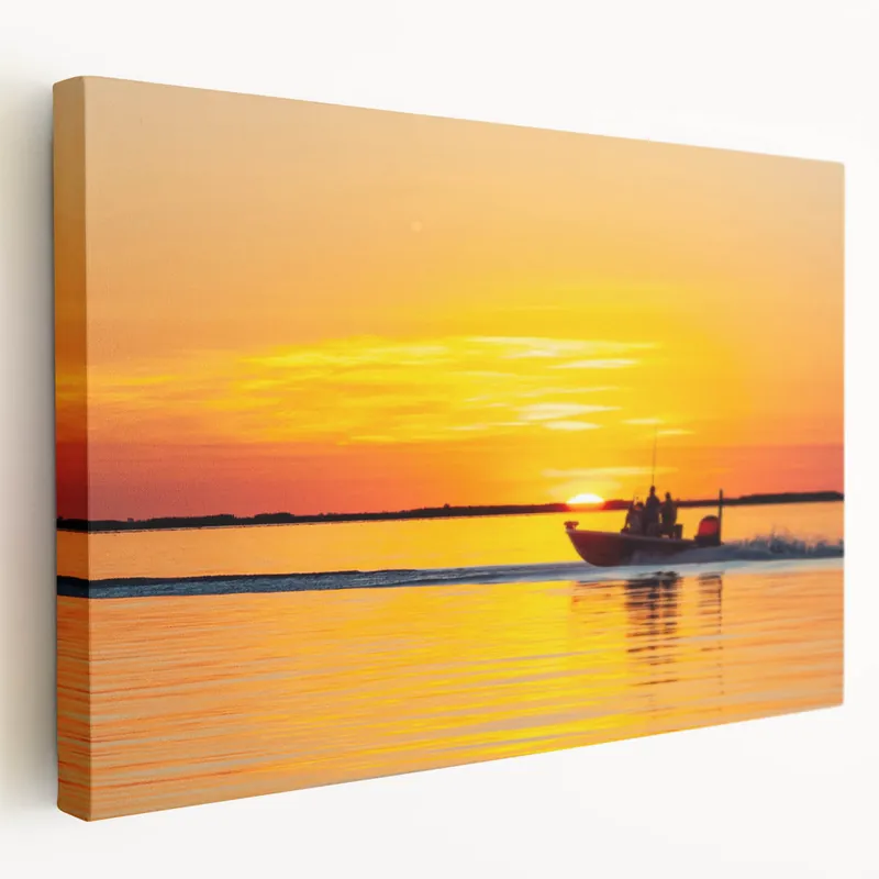Grab Now Louisiana Coastal and Marshland Photography - Sunset Fishing Adventure