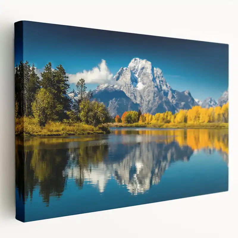 Limited Edition Grand Teton National Park Poster – Autumn Reflection in Scenic Landscape