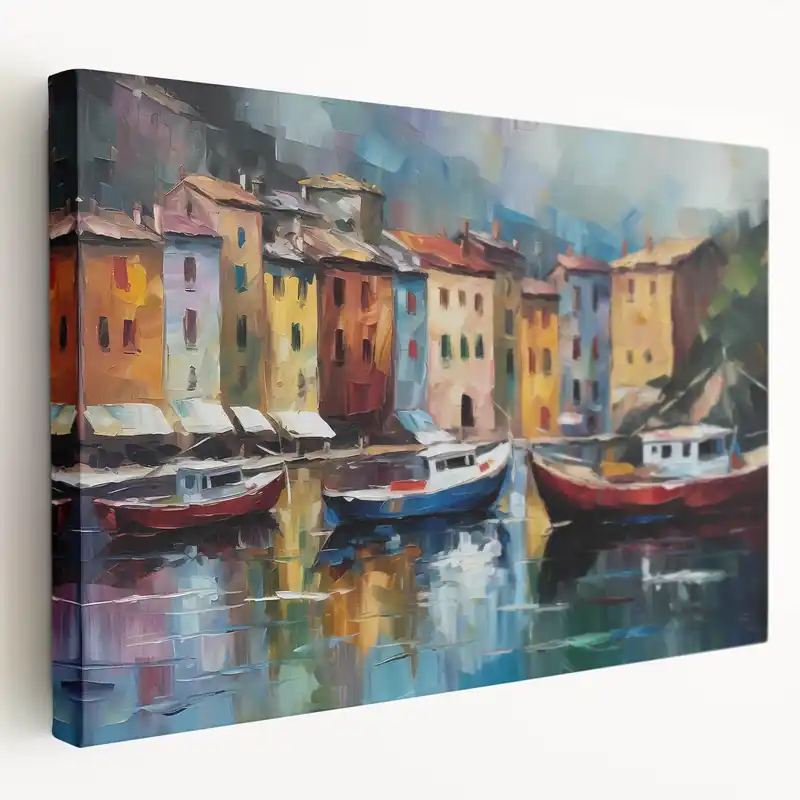 Scenic Portofino Canvas - Italy Wall Decor with Vibrant Liguria Art Free Returns