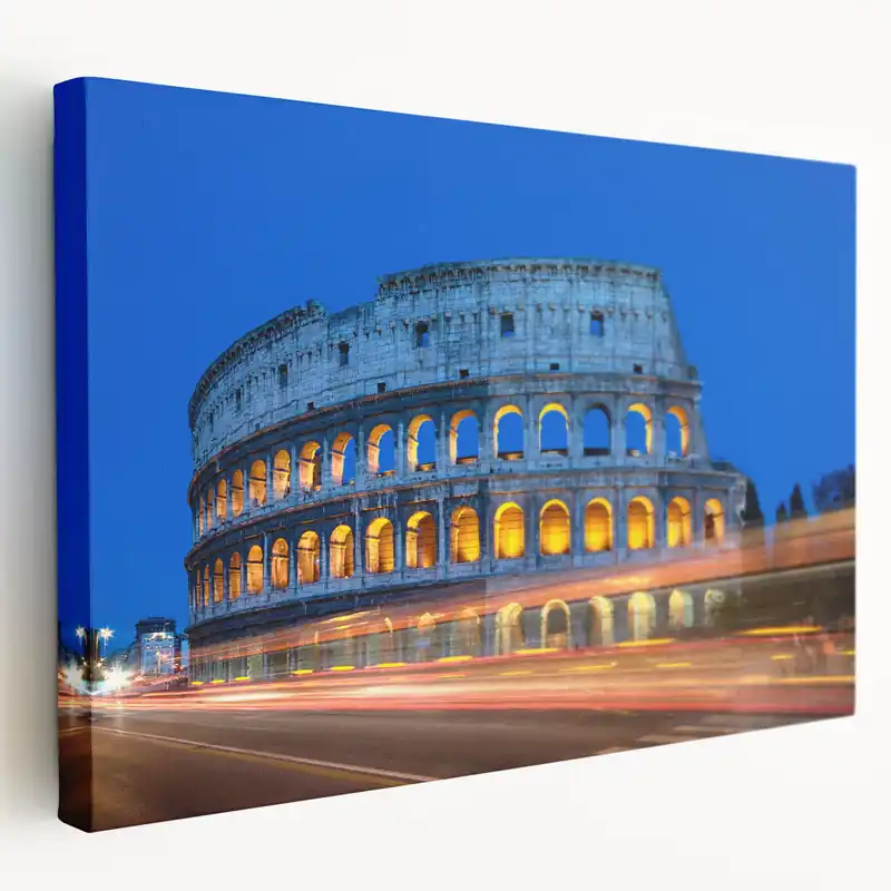 Colosseum Wall Art – Illuminated Rome Colosseum Canvas for Modern Spaces Direct From Factory