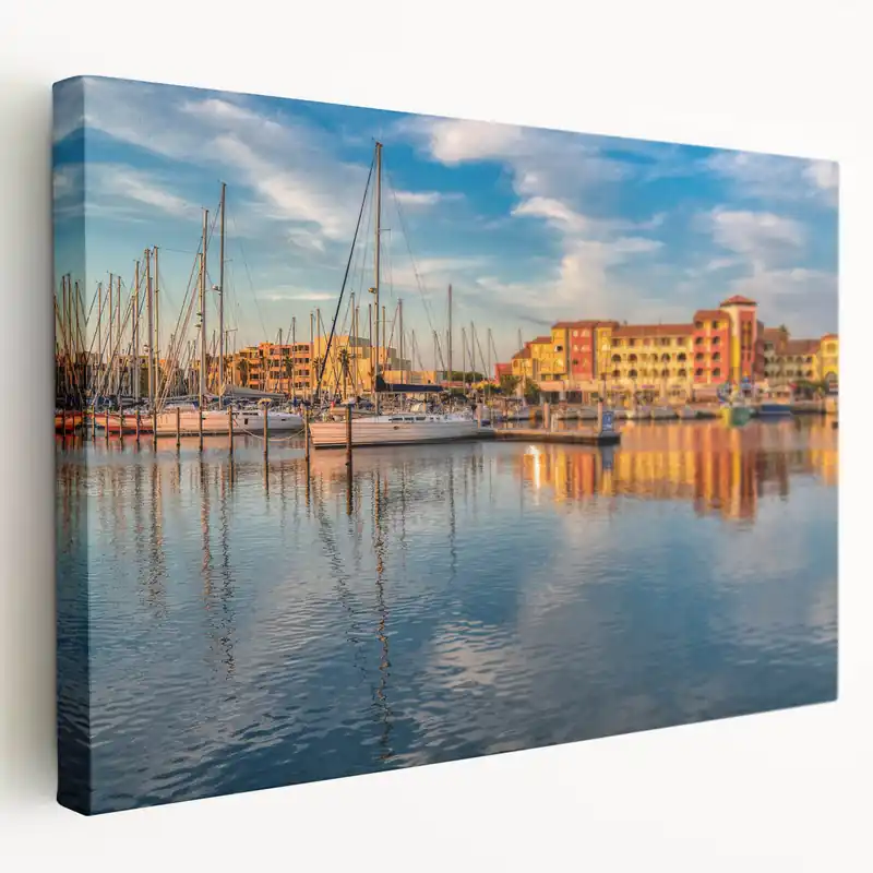 St-Tropez Wall Art - Sunset Marina Reflections on the French Riviera Editor’s Pick