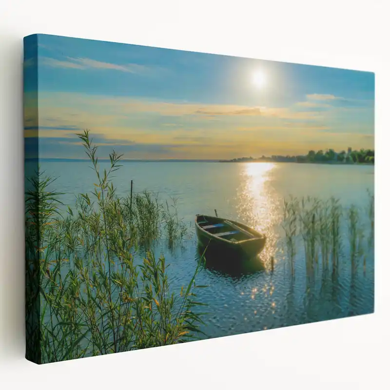 Special Offer Hungarian Landscape Art - Hungary Scenic Prints of Lakeside Sunrise
