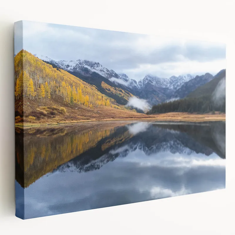Vail Scenic Prints - Autumn Mountain Reflections on Serene Colorado Lake Trusted Brand