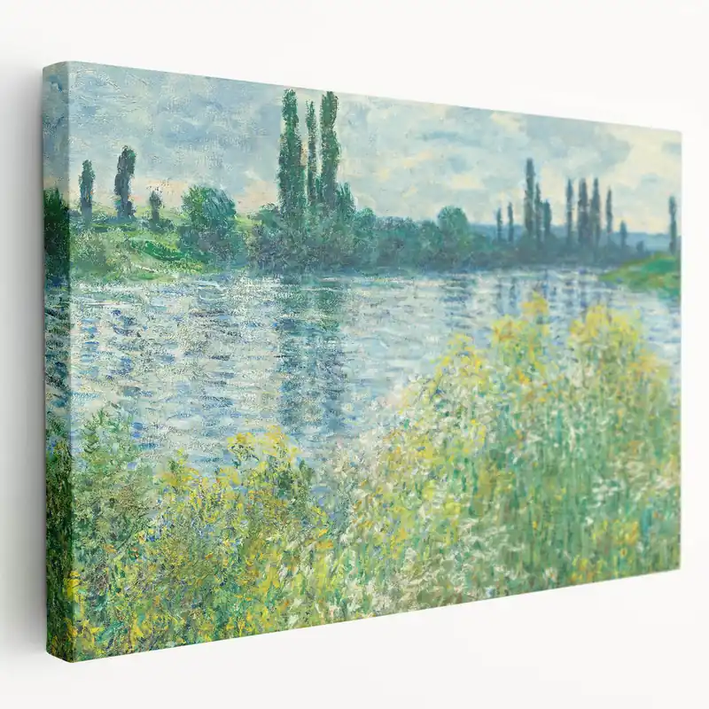 Discount Claude Monet Wall Art - Banks of the Seine at Vétheuil, 1880 Canvas Print