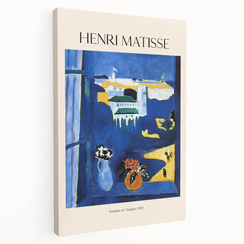 Henri Matisse Art Prints - Window at Tangier 1912 Canvas Wall Art High Quality