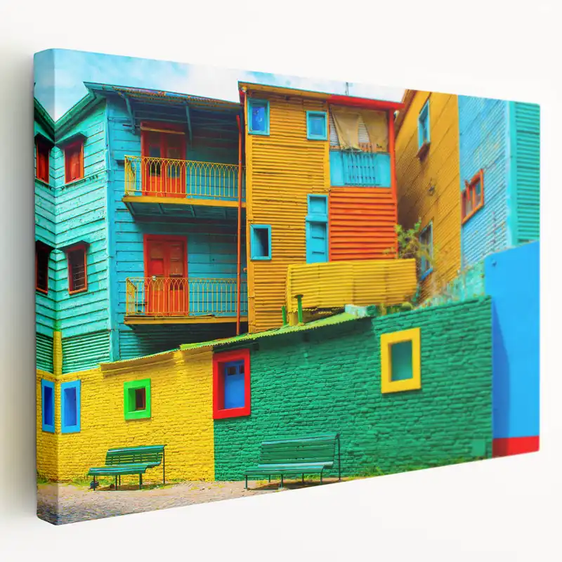 Vivid Buenos Aires Color Block - Artistic Canvas Print Instant Buy