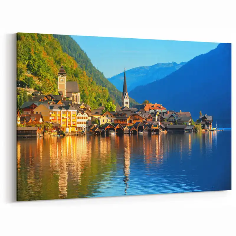 Austria Photography Art - Scenic Austria Prints of Hallstatt Village Trending