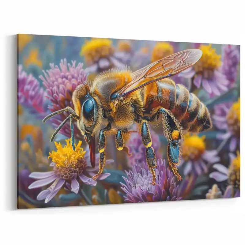 One Day Deal Honeybee Wall Art – Nature Close-Up on Flowers | Wildlife Canvas Prints