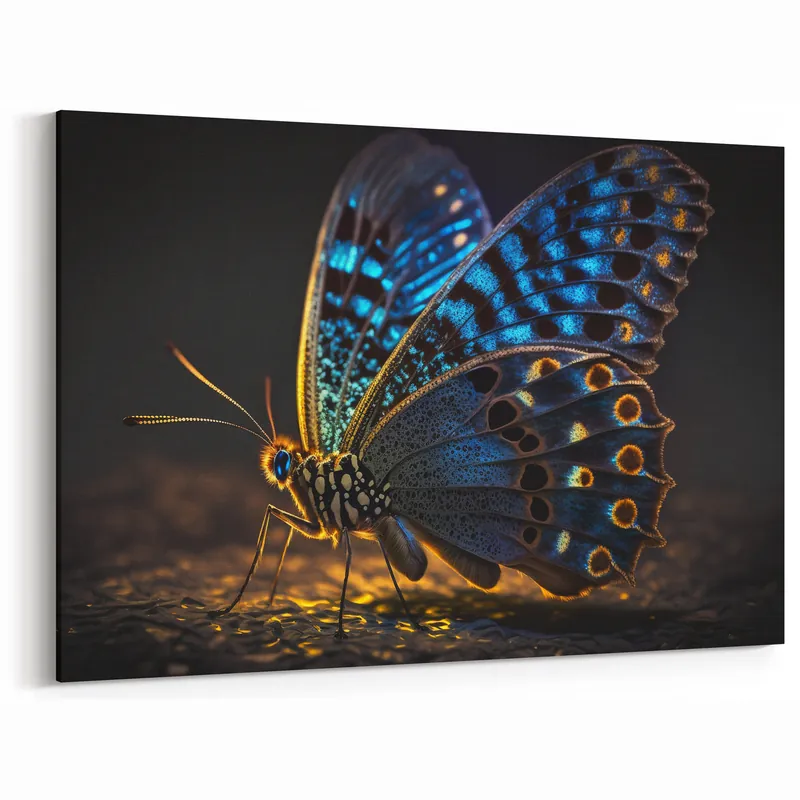 Animal Wall Art - Butterfly Close-Up Vibrant Nature Photography Canvas Print Best Choice