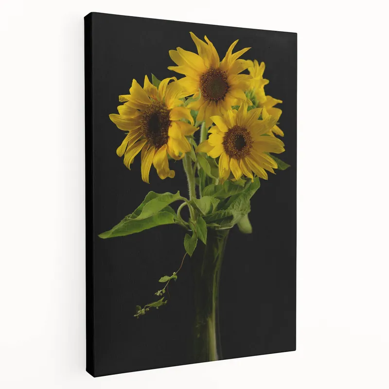 Elegant Sunflower Wall Art | Sunflower Vase Canvas for Home Decor Shop Now
