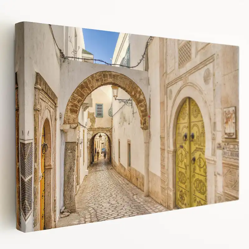 Tunisian Archway Street View - Tunisia Wall Art North African Prints Best Price