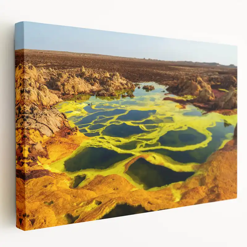 One Day Deal Vivid Ethiopian Sulfur Springs - Dynamic African Landscape Art Print