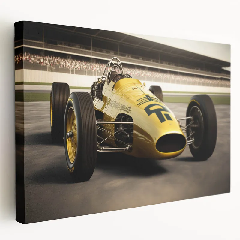 Factory Price Golden Formula 1 Art Poster - Racing Car Canvas Print for Speed Lovers