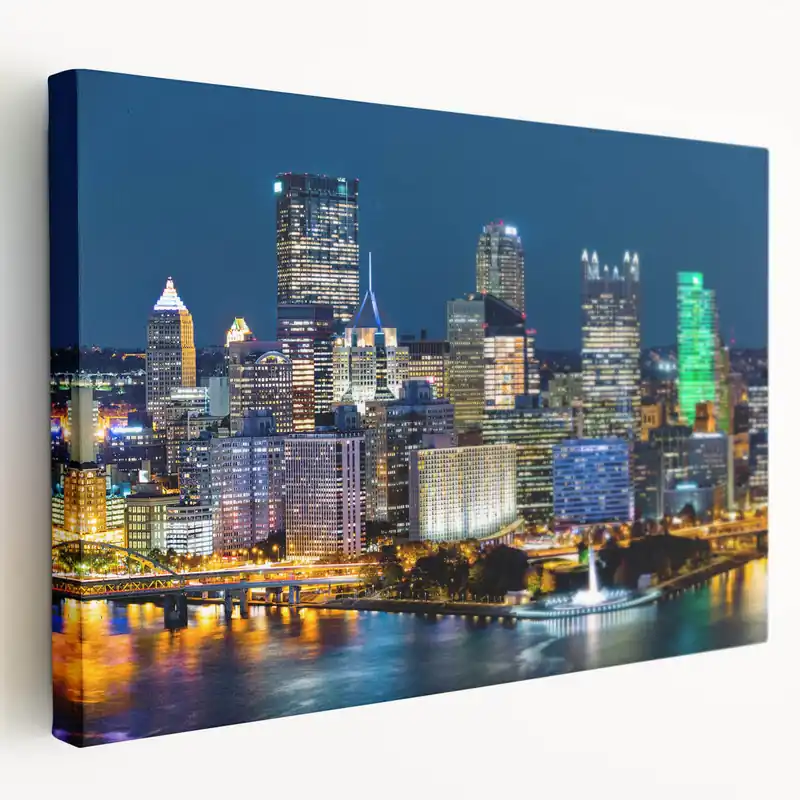 Stunning Pittsburgh Skyline Wall Art | Vibrant Cityscape Photography Deal