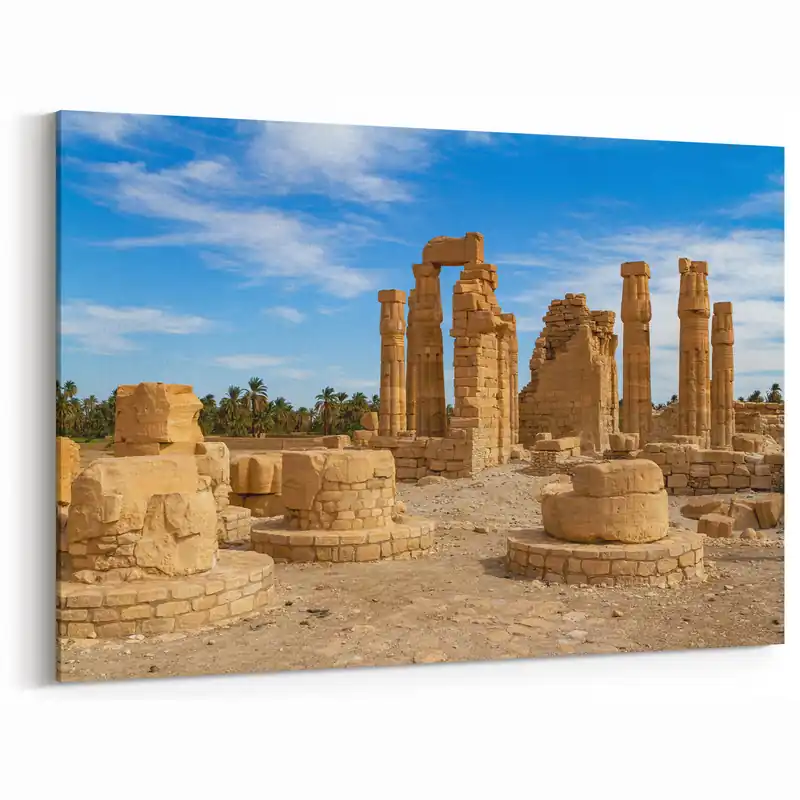 Warranty Included Ancient Egyptian Ruins Wall Art - Desert Temple Canvas & Prints